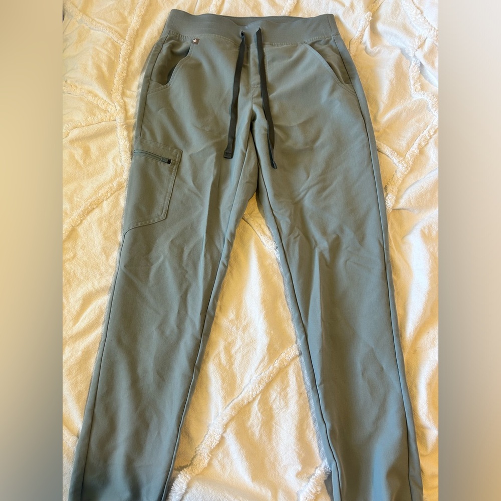 Dusty Blue FIGS Scrubs: XXS Top AND XS-T Pants together in set.